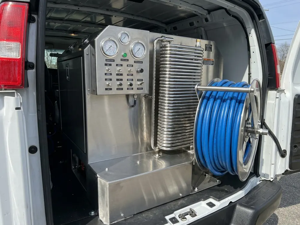 Carpet & Tile Cleaning in Naples, The machine in the truck is the whole job